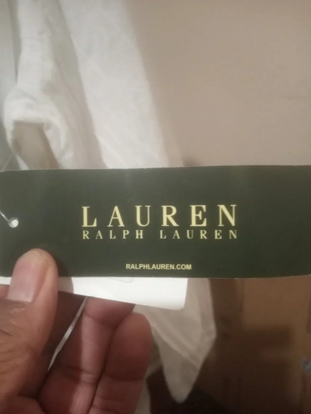 New Lauren Ralph Lauren Woman Blouse Large L White Gauze Pintuck Tunic Top Split - Picture 2 of 13